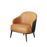 Contemporary Leather Arms Included Sloped Arms Accent Armchair Clearhalo 'Accent Chairs' 'accent_chairs' 'Chairs & Seating' 'furn' 'furn_accent_chairs' 'Furniture' 'Living Room Furniture' 5792505