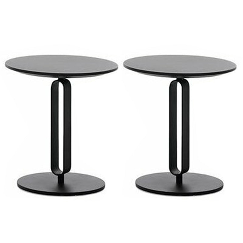 Design di base di base di piedistallo rotondo tavolo in legno solido tavolino in stile nordico