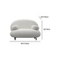 29.52" Wide Contemporary Sofa Recessed Arm Sofa for Living Room