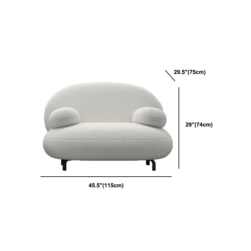 29.52" Wide Contemporary Sofa Recessed Arm Sofa for Living Room