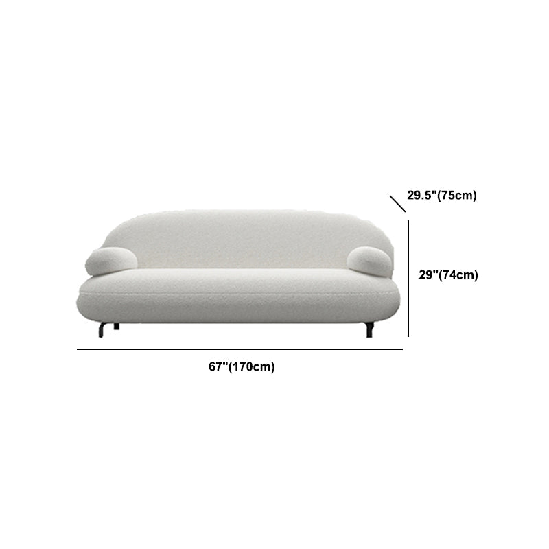 29.52" Wide Contemporary Sofa Recessed Arm Sofa for Living Room