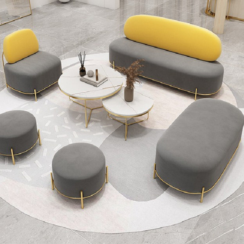 Velvet Armless Sofa 27.55" Wide Standard Sofa for Living Room