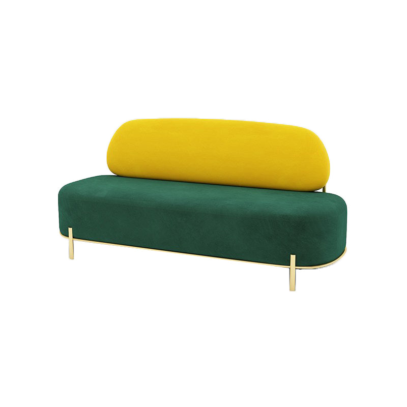 Velvet Armless Sofa 27.55" Wide Standard Sofa for Living Room