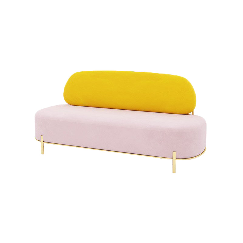 Velvet Armless Sofa 27.55" Wide Standard Sofa for Living Room