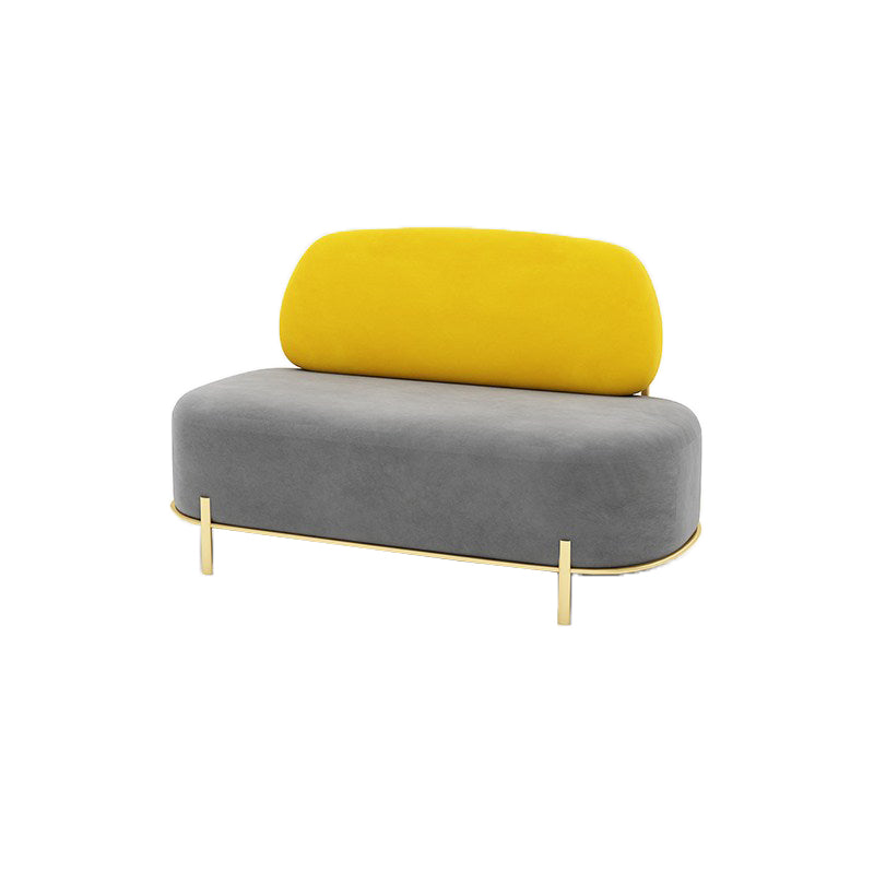 Velvet Armless Sofa 27.55" Wide Standard Sofa for Living Room