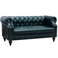 29.13" Wide Tuxedo Arm Sofa Contemporary Genuine Leather Sofa with Tufted Back