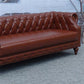 29.13" Wide Tuxedo Arm Sofa Contemporary Genuine Leather Sofa with Tufted Back
