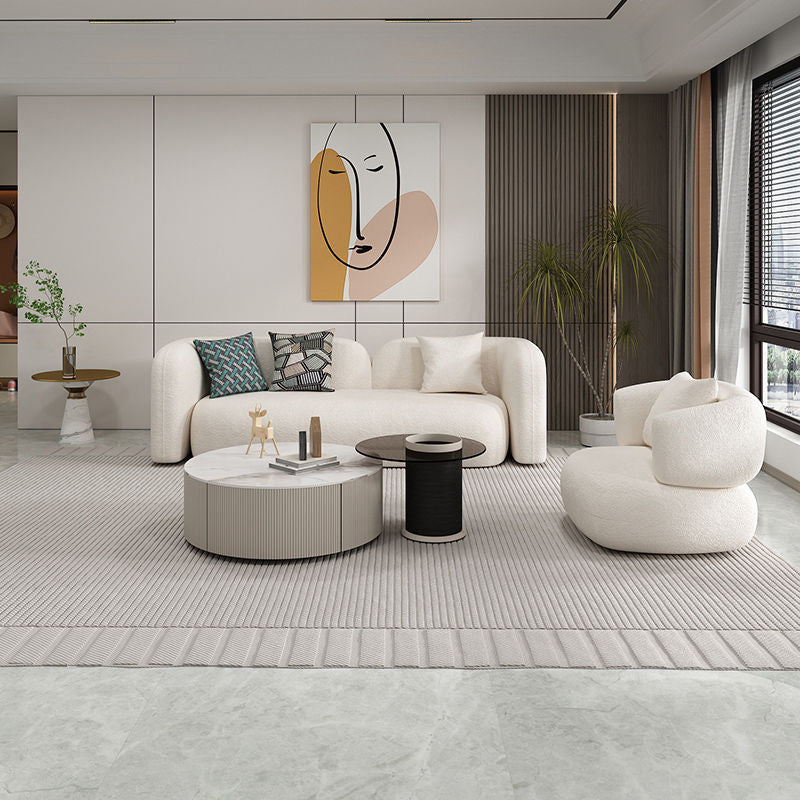 Wol witte smoking tuxedo arm bank hedendaagse standaard bank met strakke rug