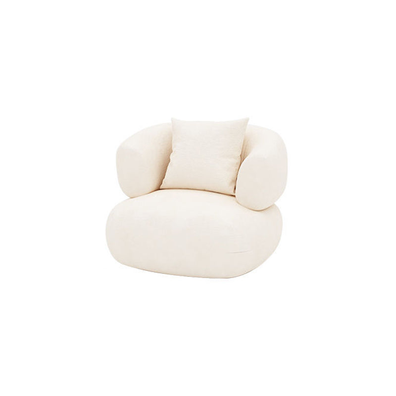 Wol witte smoking tuxedo arm bank hedendaagse standaard bank met strakke rug