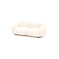 Modern Rolled Arm Sofa White Velvet Sofa for Living Room, Apartment