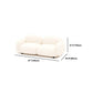 Modern Rolled Arm Sofa White Velvet Sofa for Living Room, Apartment