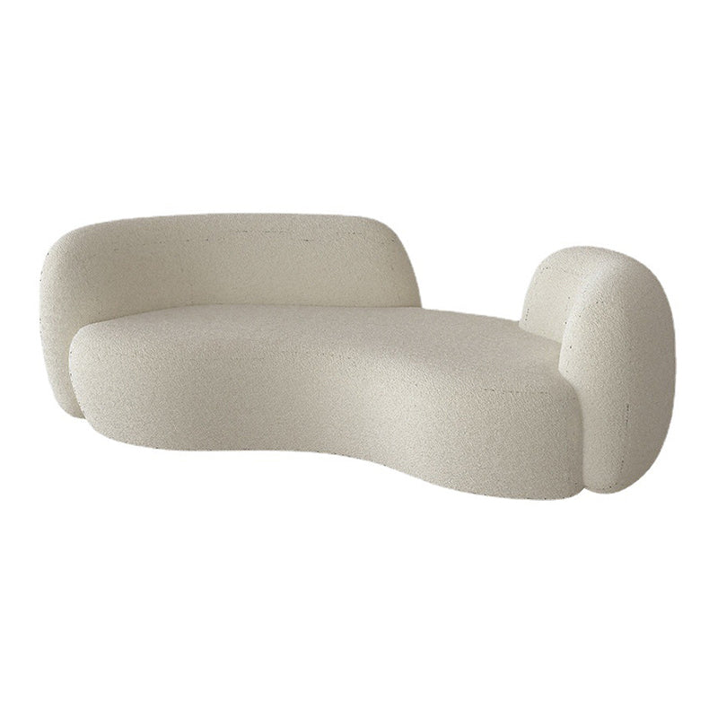 Ingebouwde arm gebogen bank voor appartement beige hedendaagse bank