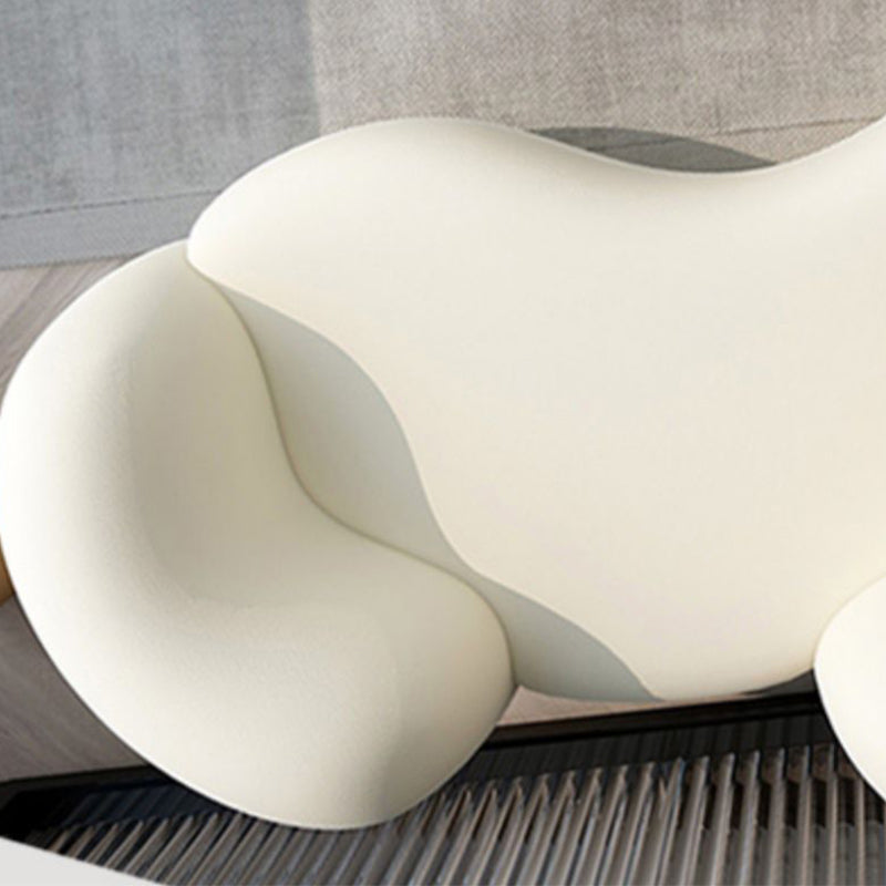 Ingebouwde arm gebogen bank voor appartement beige hedendaagse bank