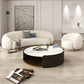Contemporary Curved Wool Sofa Sloped Armed Sofa in White of 27.56" H Clearhalo 'furn' 'furn_sofas' 'Furniture' 'Living Room Furniture' 'Sofa' 'sofas' 5792876