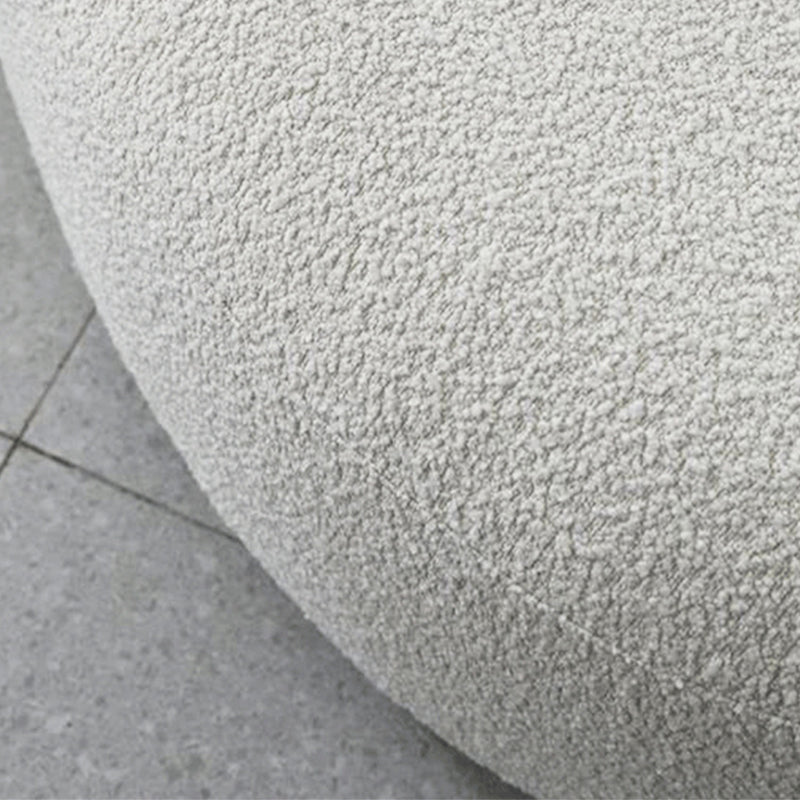 Contemporary Curved Wool Sofa Sloped Armed Sofa in White of 27.56" H Clearhalo 'furn' 'furn_sofas' 'Furniture' 'Living Room Furniture' 'Sofa' 'sofas' 5792883