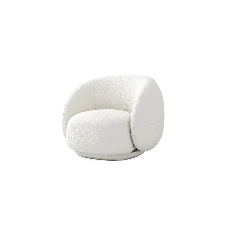 Contemporary Curved Wool Sofa Sloped Armed Sofa in White of 27.56" H Clearhalo 'furn' 'furn_sofas' 'Furniture' 'Living Room Furniture' 'Sofa' 'sofas' 5792884
