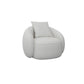 Curved Wool Sofa White Contemporary Sloped Armed Sofa - 33.46" D 35.4"L x 29.5"W x 28.3"H Clearhalo 'furn' 'furn_sofas' 'Furniture' 'Living Room Furniture' 'Sofa' 'sofas' 5792913