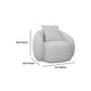 Curved Wool Sofa White Contemporary Sloped Armed Sofa - 33.46" D Clearhalo 'furn' 'furn_sofas' 'Furniture' 'Living Room Furniture' 'Sofa' 'sofas' 5792919