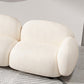 Square Arm Wool Sofa Modern Style 1/2/3-Seater Sofa in White