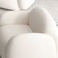 Square Arm Wool Sofa Modern Style 1/2/3-Seater Sofa in White