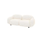 Square Arm Wool Sofa Modern Style 1/2/3-Seater Sofa in White