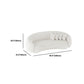 Contemporary Sloped Arm Sofa 25.6" H Curved Back Wool Sofa in White