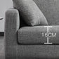 Contemporary Cushions Square Arm Living Room Stationary Seating