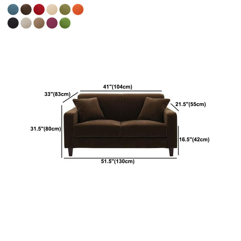 Contemporary Cushions Square Arm Living Room Stationary Seating