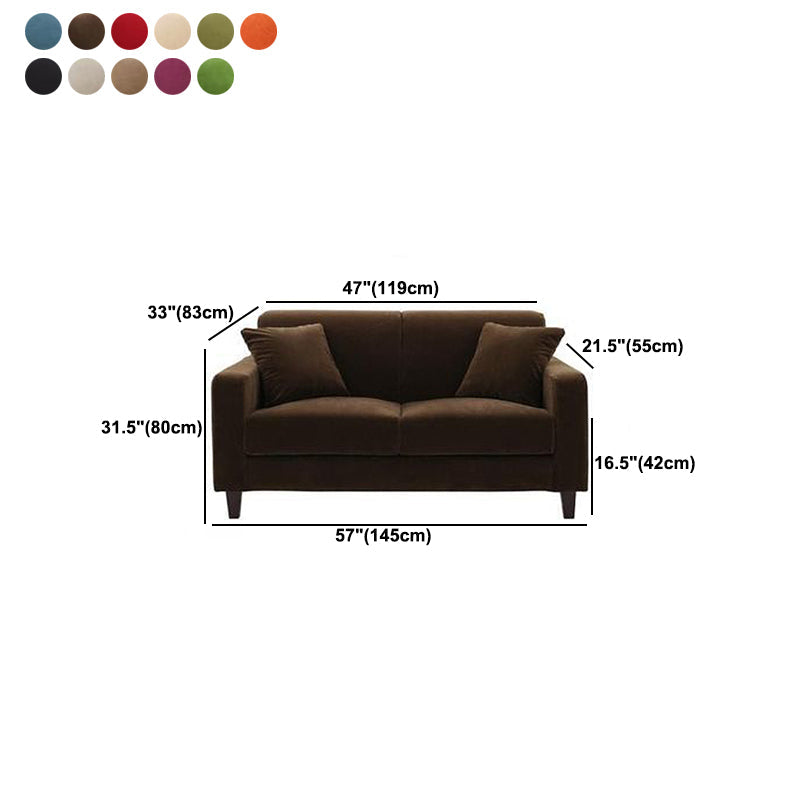 Contemporary Cushions Square Arm Living Room Stationary Seating