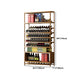 Mid-Century Modern Wood Bottle Holder Floor Wine Bottle Rack for Living Room