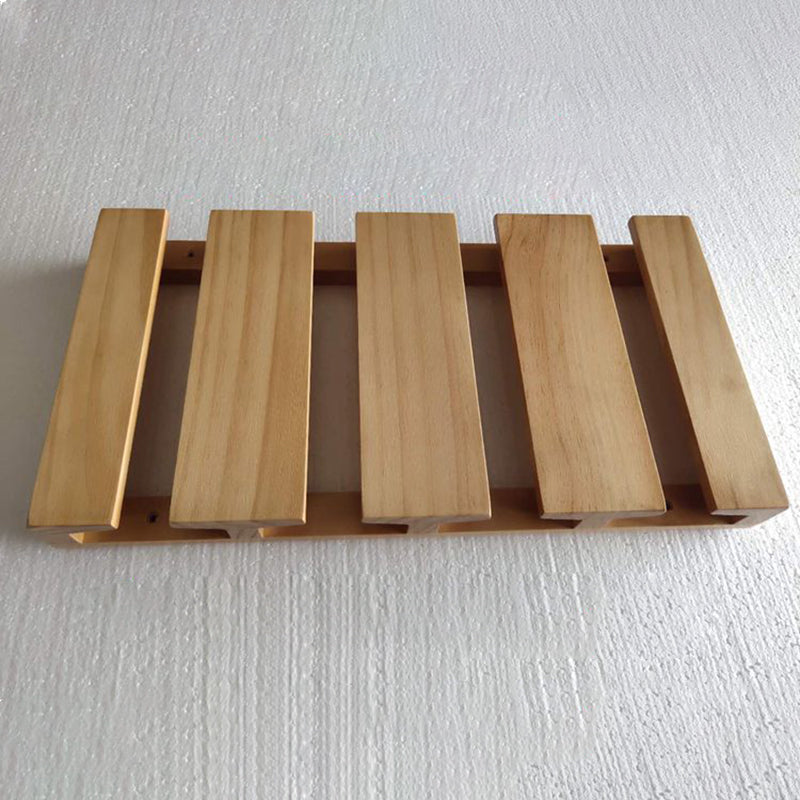 Guardería colgante de madera sólida y soporte de vástago de vidrio moderno