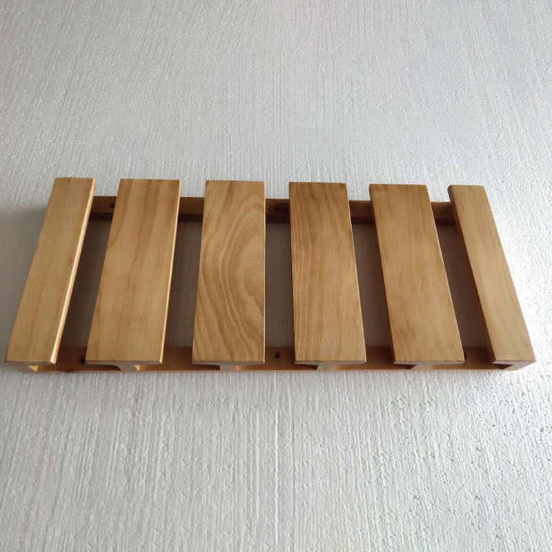 Guardería colgante de madera sólida y soporte de vástago de vidrio moderno