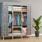 Modern Style Wardrobe Metal 1-Door Wardrobe Closet with Legs