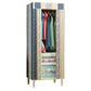 Modern Style Wardrobe Metal 1-Door Wardrobe Closet with Legs