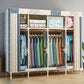 Modern Style Wardrobe Metal 1-Door Wardrobe Closet with Legs