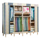 Modern Style Wardrobe Metal 1-Door Wardrobe Closet with Legs