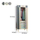 Modern Style Wardrobe Metal 1-Door Wardrobe Closet with Legs