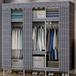 Modern Style Bedroom Wardrobe Metal Wardrobe Closet with Shelves Clearhalo 'Armoires & Wardrobes' 'armoires_wardrobes' 'Bedroom Furniture' 'furn' 'furn_armoires_wardrobes' 'Furniture' 5793374