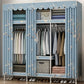 Modern Style Bedroom Wardrobe Metal Wardrobe Closet with Shelves 50.4"L x 17.7"W x 67.7"H Blue Clearhalo 'Armoires & Wardrobes' 'armoires_wardrobes' 'Bedroom Furniture' 'furn' 'furn_armoires_wardrobes' 'Furniture' 5793378