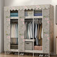 Modern Style Bedroom Wardrobe Metal Wardrobe Closet with Shelves 50.4"L x 17.7"W x 67.7"H Light Green Clearhalo 'Armoires & Wardrobes' 'armoires_wardrobes' 'Bedroom Furniture' 'furn' 'furn_armoires_wardrobes' 'Furniture' 5793382