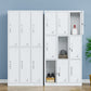 Modern Style Wardrobe White Metal Wardrobe Closet with Locks