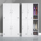Modern Style Wardrobe White Metal Wardrobe Closet with Locks