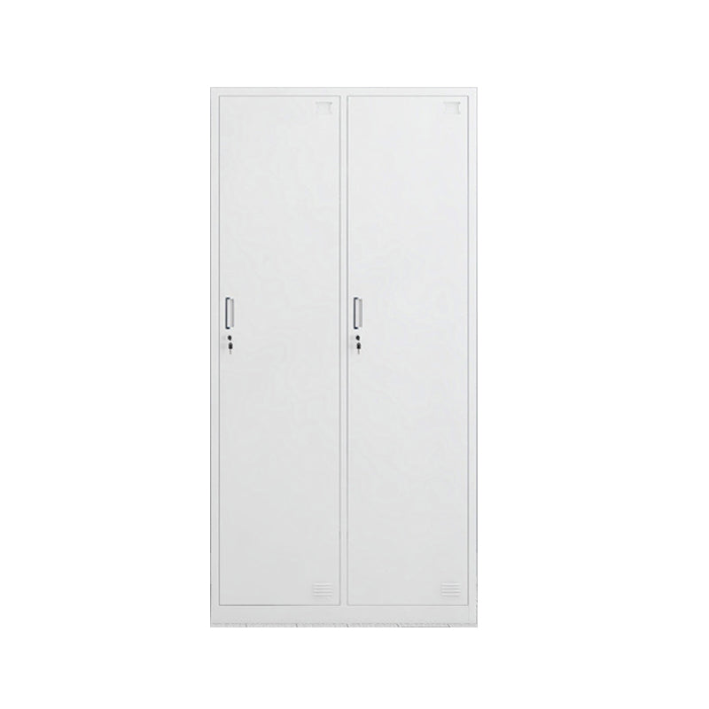 Modern Style Wardrobe White Metal Wardrobe Closet with Locks