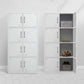 Modern Style Wardrobe White Metal Wardrobe Closet with Locks
