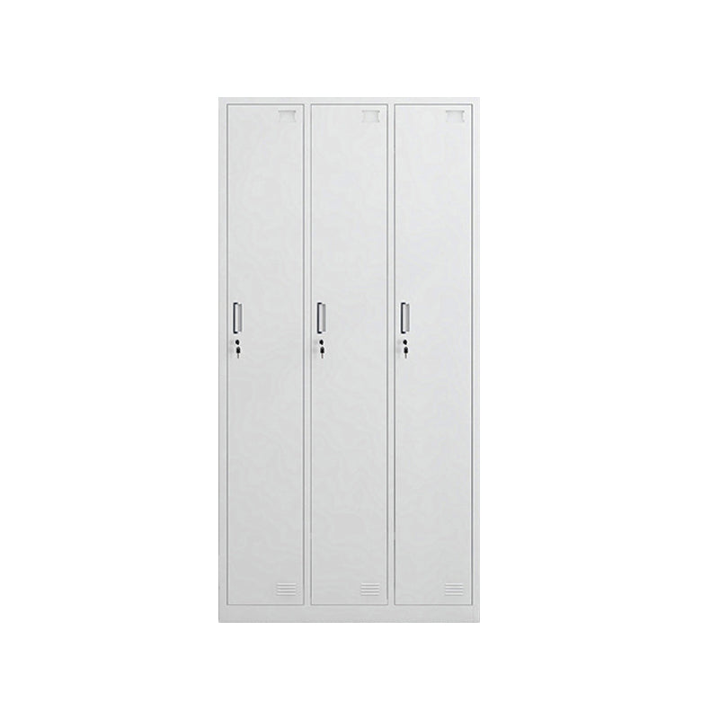 Modern Style Wardrobe White Metal Wardrobe Closet with Locks
