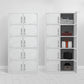 Modern Style Wardrobe White Metal Wardrobe Closet with Locks