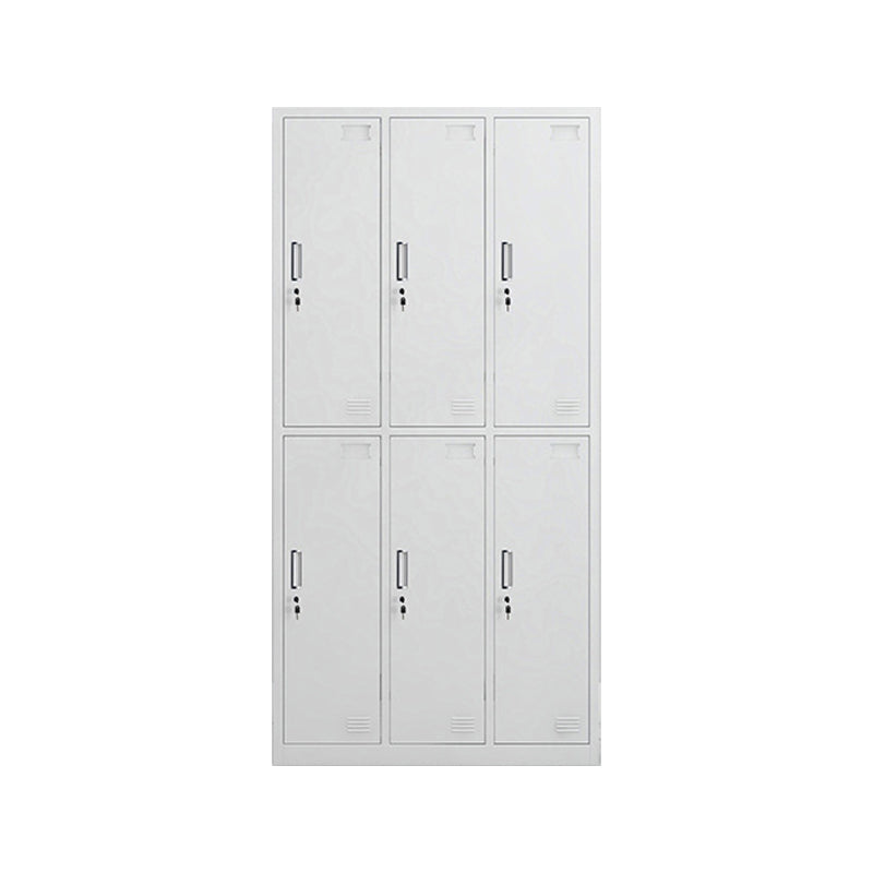 Modern Style Wardrobe White Metal Wardrobe Closet with Locks