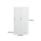 Modern Style Wardrobe White Metal Wardrobe Closet with Locks