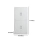 Modern Style Wardrobe White Metal Wardrobe Closet with Locks
