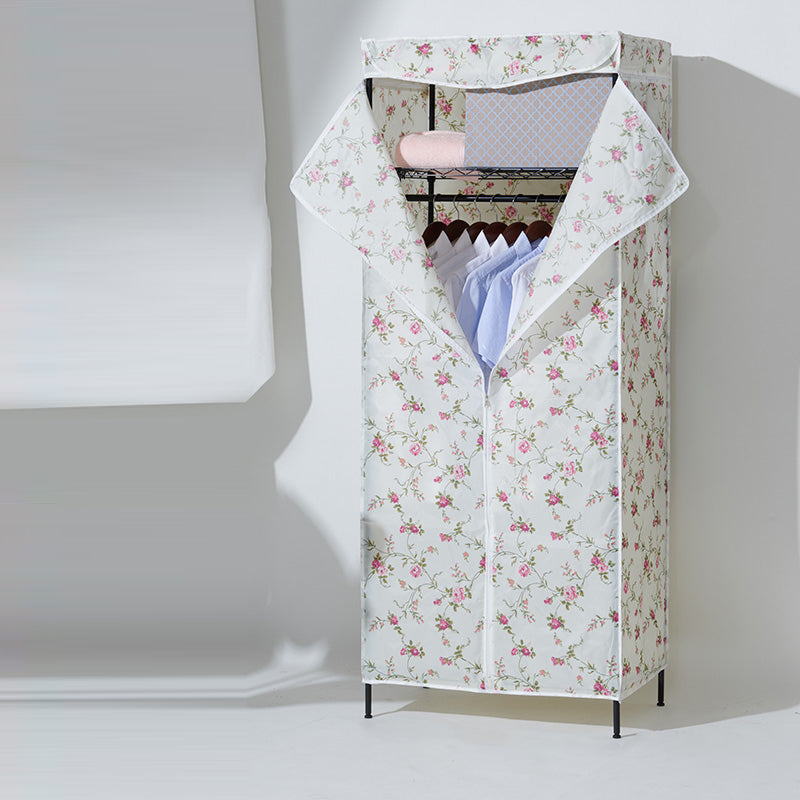 Modern Style Wardrobe Metal 2-Teir Adjustable Shelves Wardrobe Closet Clearhalo 'Armoires & Wardrobes' 'armoires_wardrobes' 'Bedroom Furniture' 'furn' 'furn_armoires_wardrobes' 'Furniture' 5793561